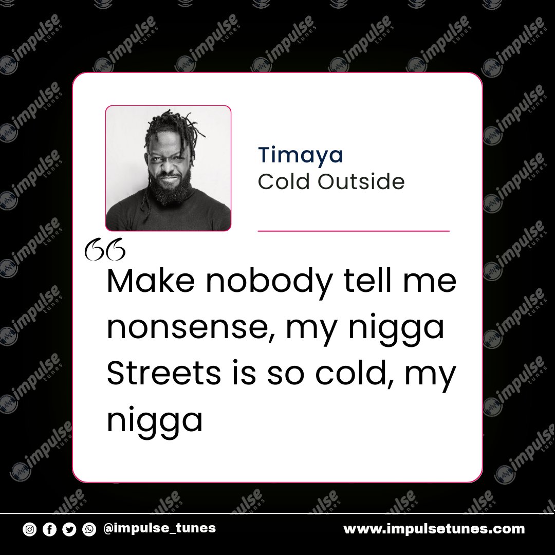 It's always Cold Outside 🤧
.

#quotes #quoteoftheday #quote #timaya  #quotestagram #quotesgram #quotesdaily #quotesoftheday #codeoutside #inspirationalquotes #quoted #quotestags #love #life #quotesforyou #quotesofinstagram #quotesforlife #quoteofthenight #lifequotes