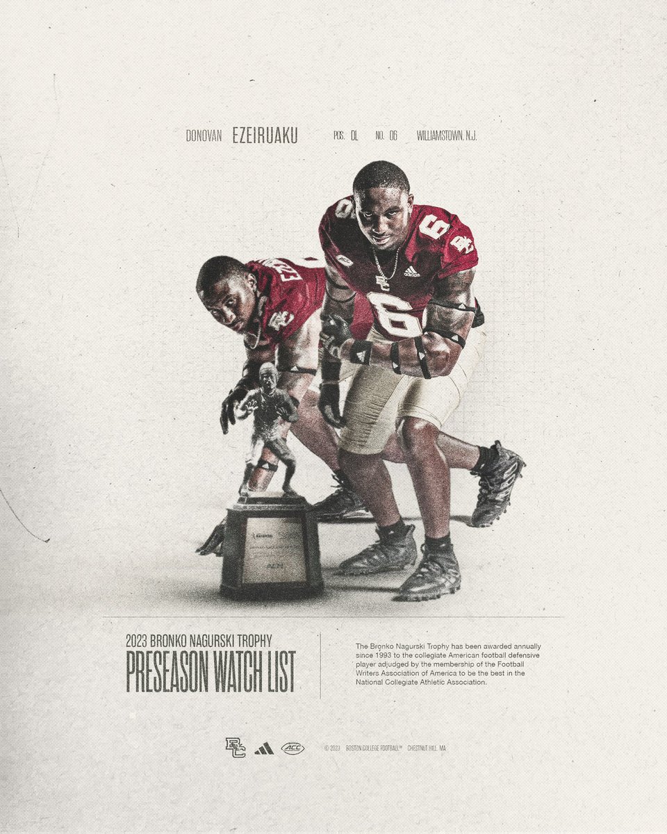 Game wrecker 💪

<a href="/DonovanEze6/">Donovan Ezeiruaku 🇳🇬</a> has been named to the <a href="/NagurskiTrophy/">Nagurski Trophy</a> Preseason Watch List