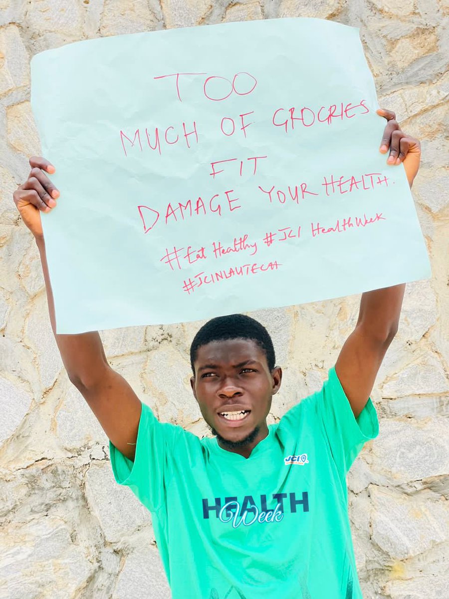 jcilautech's tweet photo. No dey eat groceries everytime try dey eat better food.
Prioritize good eating habits.
#HeathWeek
#HealthForAll
#Send2023
#REVAMP
#SendingForward
#JCINLAUTECH https://t.co/TzR6HfCn0v