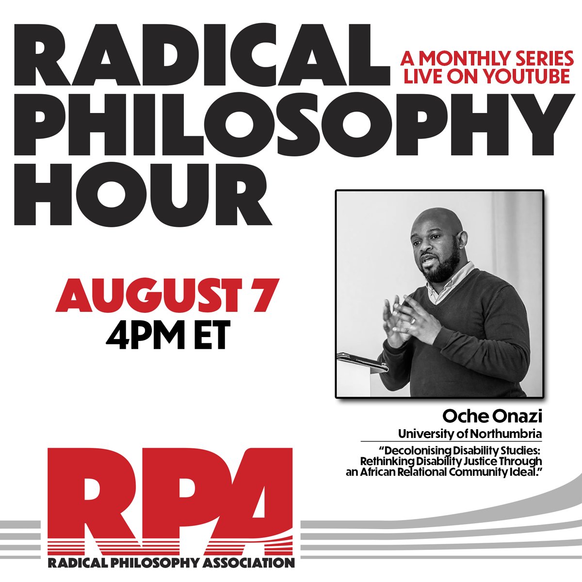 RadPhilAssoc's tweet photo. A week from now! It's going to be a good one.

#philosophy #radicalphilosophy #disabilitystudies https://t.co/TrmMYeNExb