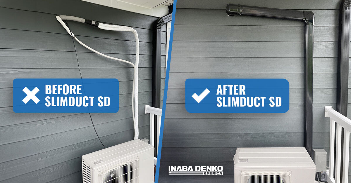 Slimduct SD Black adds protection to refrigerant lines and a stylish accent to this grey home. Contact us today for access to the ONLY black lineset cover available in America! 

#hvac #hvaclife #slimductsd #black #inabadenkoamerica #exteriordesign
