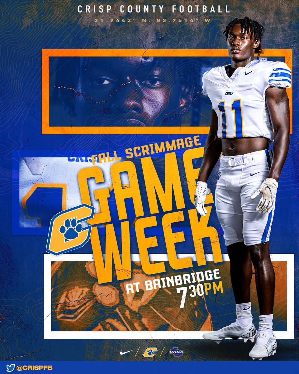 CrispFB's tweet photo. IT’S GAMEWEEK‼️ 
💪🏾😤🐾

🆚 @Bearcat_sports 
🗓 AUGUST 4
⏰ 730 PM
📍 Centenial Field
725 East Louise Street
Bainbridge, GA 
🎟 On location
🔗 https://t.co/zBKbplpo1E
💲10

#CHOOSETOBEGREAT https://t.co/GfENNeOaK0