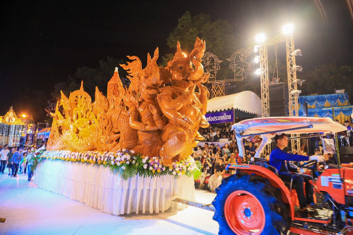 IndiainThailand's tweet photo. Amb Nagesh Singh attended Ubon’s #candlefestival, which marks the start of 3-month Buddhist Lent period &amp; celebrates #AsanhaBucha day. 

Asanha Bucha commemorates Lord Buddha’s first sermon to five disciples wherein he explained the Four Noble Truths of Buddhism in #Sarnath 🇮🇳. https://t.co/1FLDyMxqGx