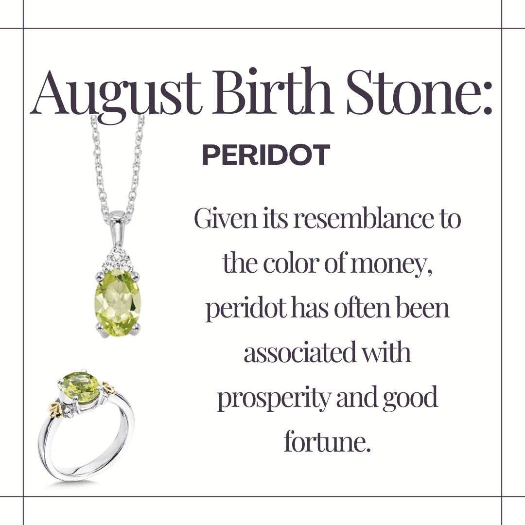 ddesignsct's tweet photo. Happy August 1st! Make sure your favorite August babies are rocking their birth stone💚

Shop peridot jewelry here: https://t.co/H00bMIgA0s https://t.co/Sgb1izSDr5