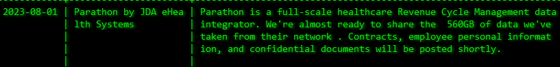 Parathon cyber attack