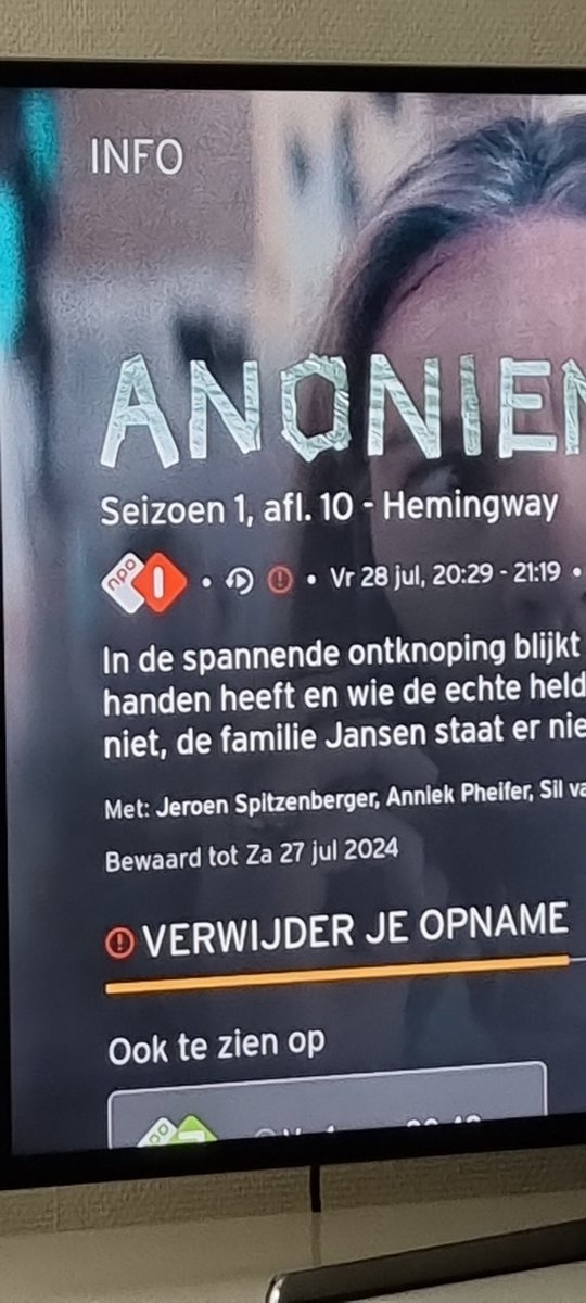 90melissa's tweet photo. @ZiggoWebcare Nee helaas! Krijg steeds zo'n rood uitroeptekentje. Gebeurd steeds vaker, zelfs bij opnames die ik al aan het kijken was even uitgezet had. Kijk, deze opname heeft het ook en natuurlijk aflevering 10, verplicht snel doorkijken zodat ik via terugkijken de aflv nog kan zien😅 https://t.co/ijcjBHhmuS
