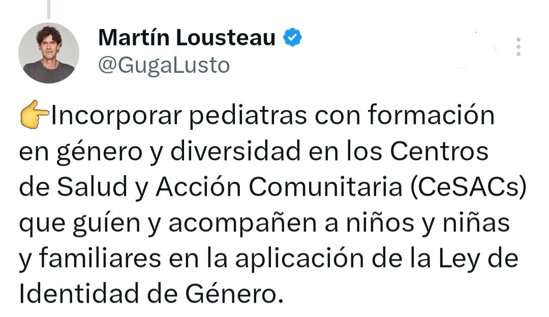 #Degenerado es tendencia y es por Martín Lousteau que propone "aplicar" con pediatras la ley de Género en niños. Incluye la mutilación de órganos sanos, la homosexualización temprana, la hormonización de prepúberes y demás perversiones. Lo que deben hacer los pediatras es cuidar