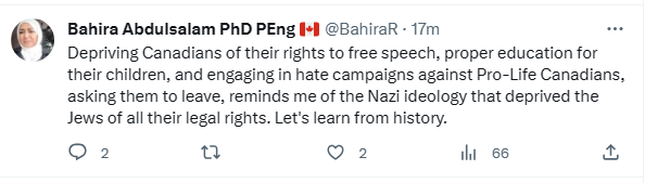 KAF_KellyAF's tweet photo. What a flaming hypocrite. She protests the very existence of #Trans people. She supports parents who'd rather have a dead child than a #TransChild. Bahira doesn't believe in "freedom" & is actively working to REMOVE the rights of others.
#BahiraTheBigot #cdnpoli https://t.co/OPGhCEtY35