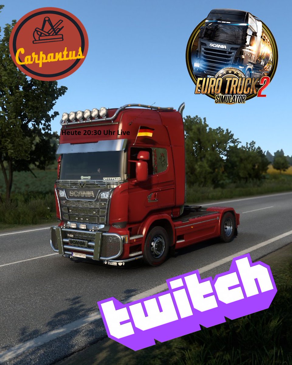 carpantus's tweet photo. Heute streame ich nach langer zeit mal wieder ETS2. Ich werde im Konvoi fahren. Gestartet wir in Verona, das ziel Steht noch nicht Fest. Wenn du dabei sein willst den link zu meinem Twitchkanal findest du in meiner BIO.
#ets2 #twitch #twitchstreamer #smallstreamers #twitchgermany https://t.co/rfiKo1oTpf