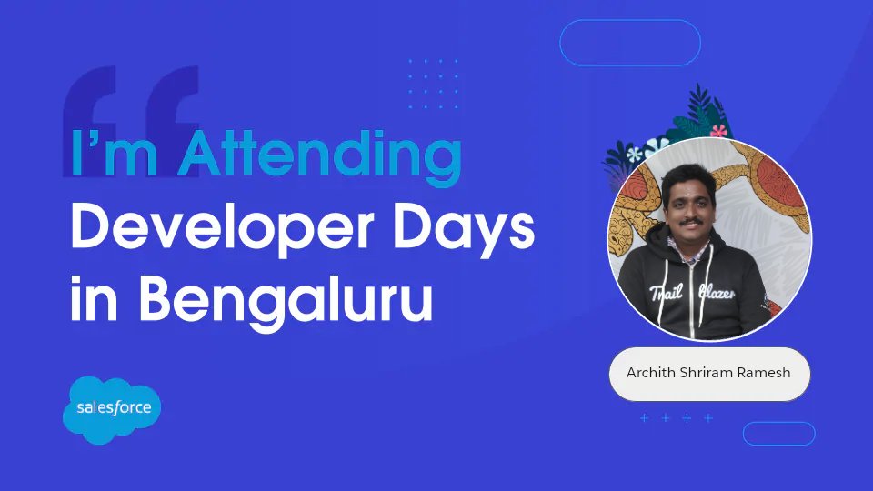 Excited to be at #SalesforceDevDays in Bengaluru on August 26th 🥳⭐🌟✨ Ready to explore latest developments and offering from <a href="/salesforce/">Salesforce</a>

#Salesforce #DeveloperDays <a href="/sfdgblr/">Salesforce Developer Group, Bengaluru</a> <a href="/salesforce/">Salesforce</a> <a href="/SalesforceDevs/">Salesforce Developers</a>