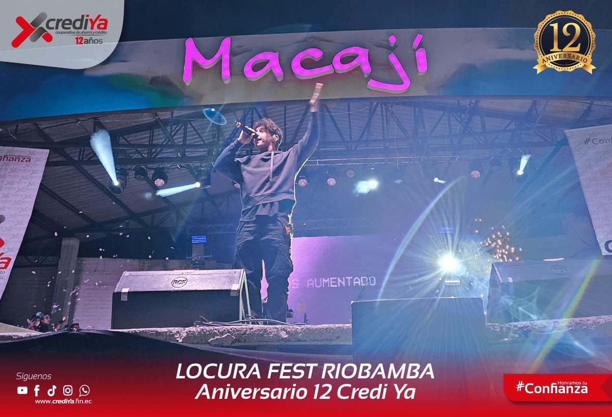 CoopCrediYa's tweet photo. #Riobamba
El día sábado se llevó a cabo el festival LOCURA FEST, la ciudad bonita recibió a grandes artistas @KikePavon, #Músiko, @vaesoficial, #LizzyParra, #PescadoVivo entre otros...👈
Gracias a todos los que asistieron a este gran evento. 🙌
#Aniversario12
#CrediYa https://t.co/i03EZKMHmf