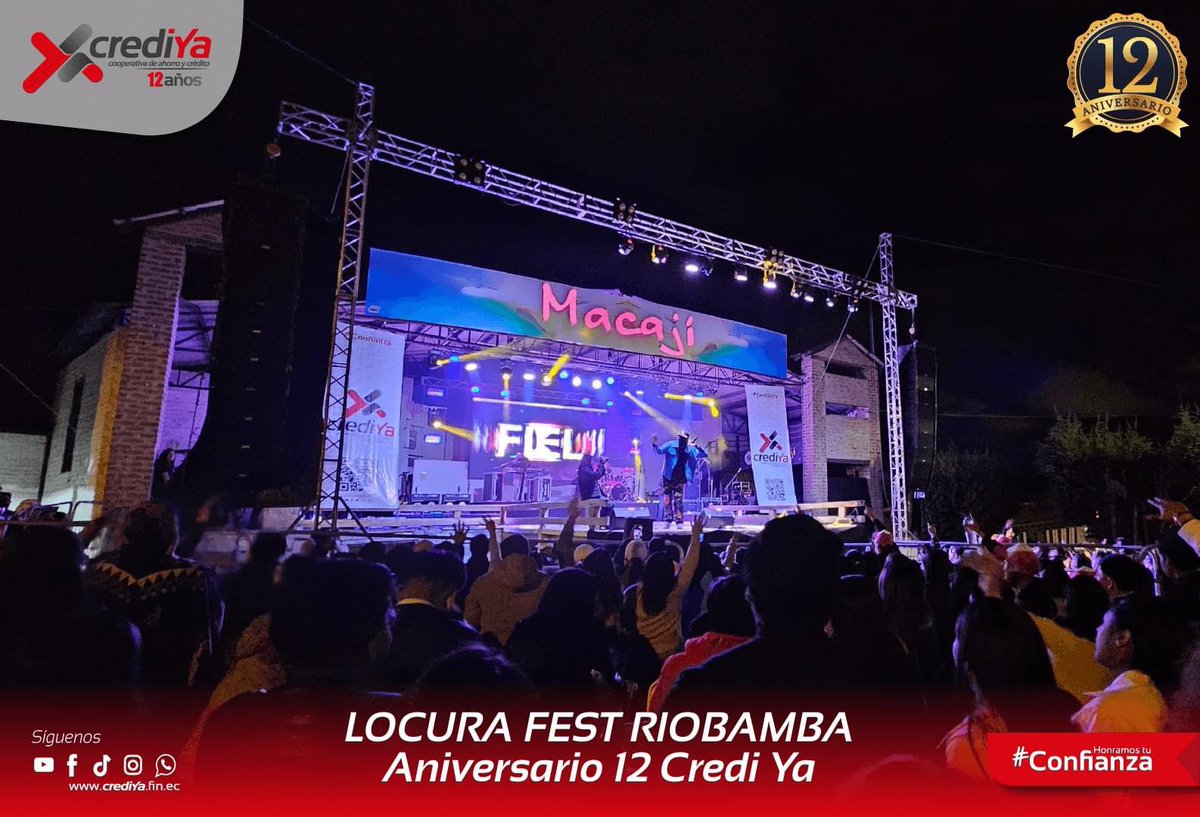 CoopCrediYa's tweet photo. #Riobamba
El día sábado se llevó a cabo el festival LOCURA FEST, la ciudad bonita recibió a grandes artistas @KikePavon, #Músiko, @vaesoficial, #LizzyParra, #PescadoVivo entre otros...👈
Gracias a todos los que asistieron a este gran evento. 🙌
#Aniversario12
#CrediYa https://t.co/i03EZKMHmf