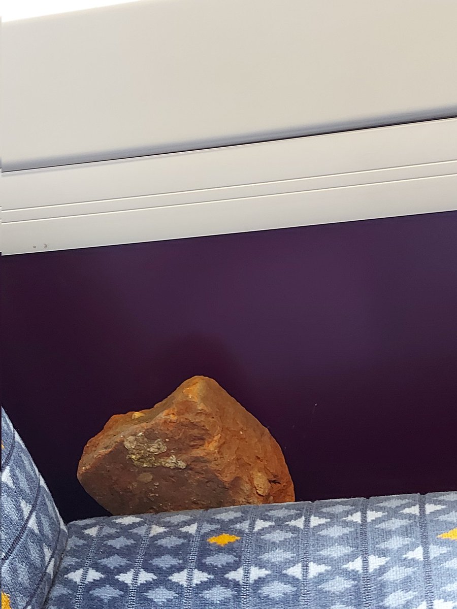 firko's tweet photo. I've seen some random things left on @WestMidRailway trains but someone is one brick short of a load... https://t.co/SvQ1Gk2UGT