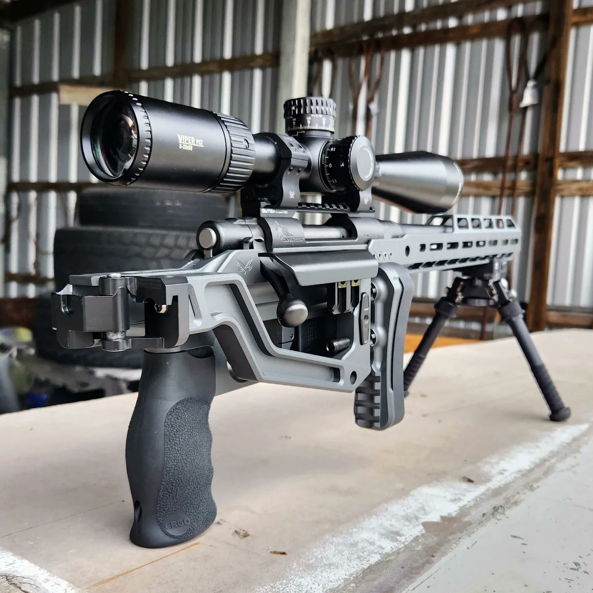jtacindustries's tweet photo. Yall have been beating down our door for this thing lol so we finally have a folding stock update! We've gotten our hinge nearly finalized, it needs a few small tweaks, but that shouldn't take long. Added a feature or two to the stock itself as well!

#ergogrip #bipod #magpul #rifle #boltaction #2a #secondamendment #huntingrifle #howa1500