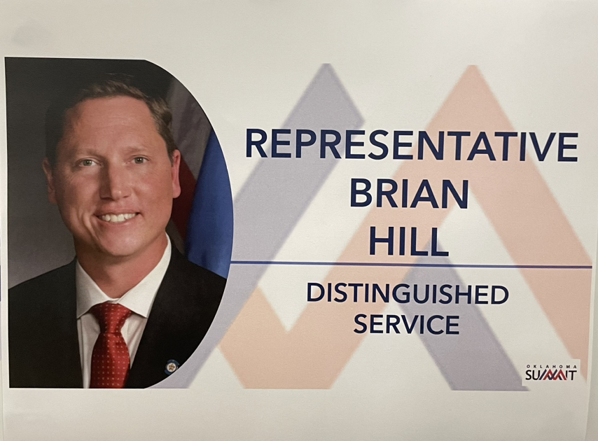 okcareertech's tweet photo. Congratulations and thank you to Oklahoma state representative Brian Hill and Oklahoma state senator Dewayne Pemberton! They are #OKSummit23βs distinguished service recipient. https://t.co/nJRBzw9myg