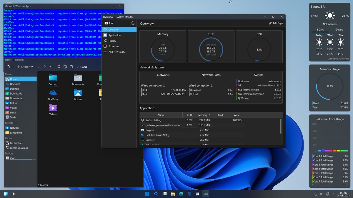 Esse #Wubuntu está bom demais