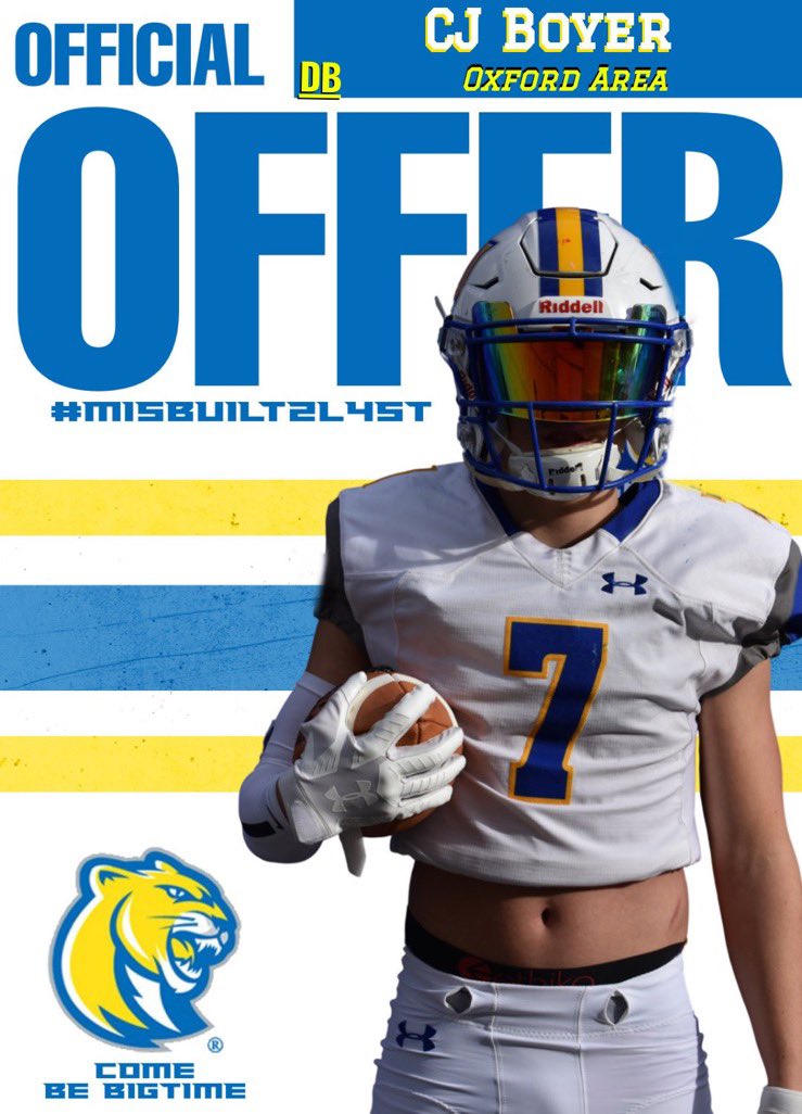cj_boyer16's tweet photo. I wanna thanks @MUCougarsFB for my first college offer , this is a huge opportunity given to me I’m beyond blessed #blessed #offered https://t.co/sJqCJm0tGV
