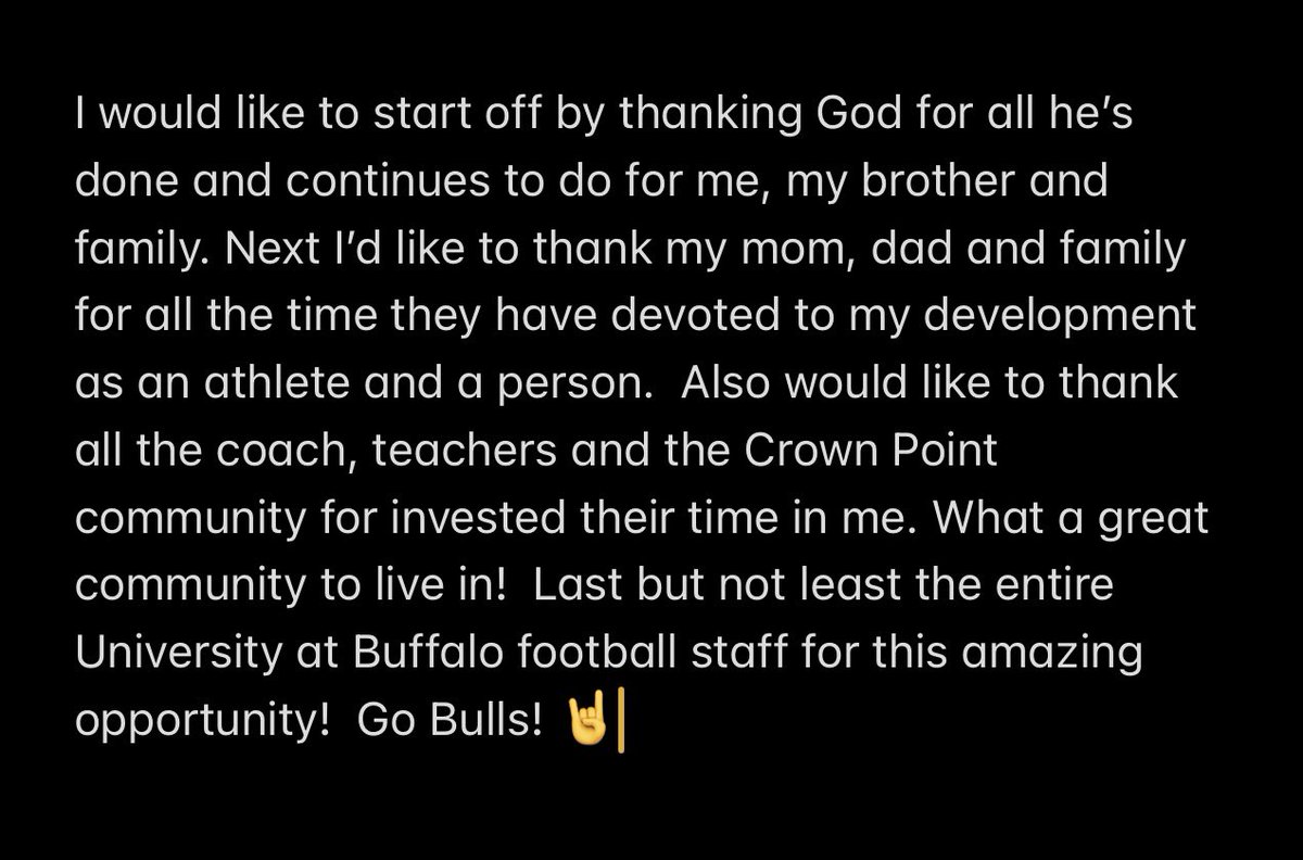 COMMITED!! Go Bulls🦬🤘
<a href="/CoachMoLinguist/">Maurice Linguist</a> <a href="/TheSamuraiCoach/">Cedric Douglas</a> <a href="/BryanApplewhite/">Coach B Applewhite</a> <a href="/IanFriedFB/">Ian Fried</a> <a href="/StenHomme/">Sten Homme</a> <a href="/ronwhitcomb/">Ron Whitcomb</a> <a href="/coach_ksherman/">Kevin Sherman</a> @CoachCadeUB <a href="/Coach_DJMangas/">DJ Mangas</a> <a href="/Stansfield_Matt/">Matt Stansfield</a> <a href="/KevinCorless/">Kevin Corless</a> <a href="/coach_cope/">Holman Copeland</a> <a href="/UBFootball/">UB Football</a>
