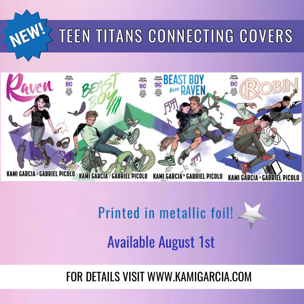 Today is the day! The Teen Titans connecting covers with gorgeous new art by @_picolo & metallic foil are out in the world! Check your local bookstore or comic shop.