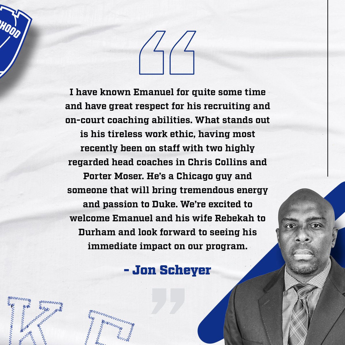 OFFICIAL: Emanuel Dildy has been named assistant coach!