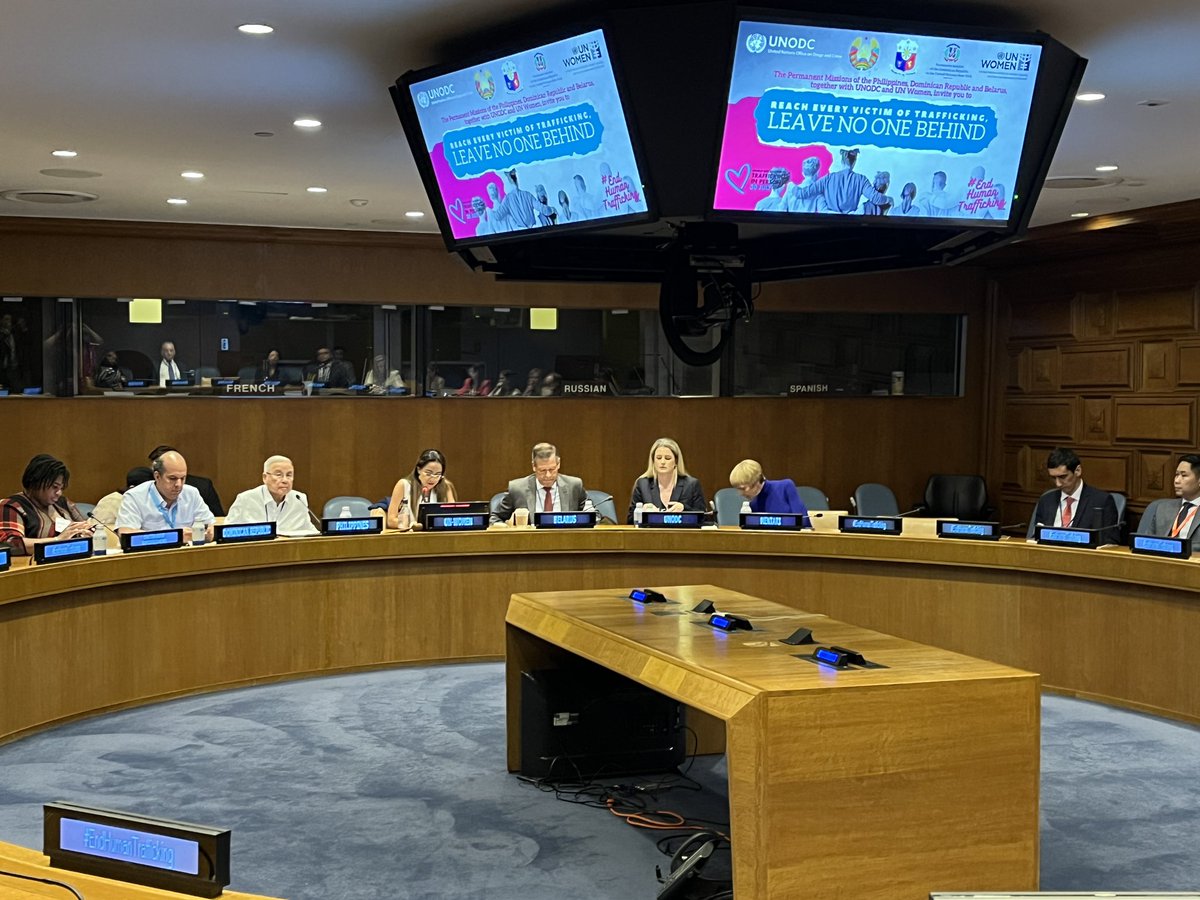 This year, #EndHumanTrafficking day focused on leaving no one behind. We were joined by 🇵🇭🇧🇾🇩🇴 @UN_Women to give a voice to victims & survivors. Together, we can create a world free from this cruel crime!