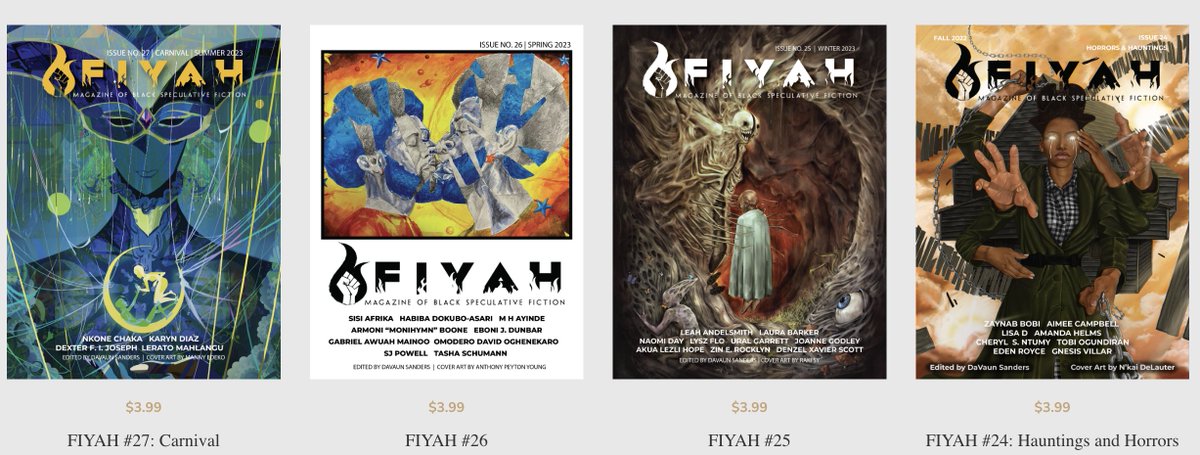 Also, #FIYAHLitMag is now accepting portfolio submissions from Black artists for consideration until October 31st.

This is an exciting opportunity to collaborate with <a href="/ageedubb/">christian is writing, “Boys to Men”</a> on a future cover. 

We pay $400.00 USD! #ArtistOnTwitter #BlackArtist 
fiyahlitmag.com/submissions/