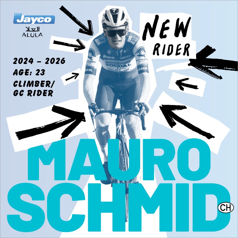 GreenEDGEteam's tweet photo. ✍️ NEW RIDER ✍️

🇨🇭 𝗠𝗔𝗨𝗥𝗢 𝗦𝗖𝗛𝗠𝗜𝗗 🇨🇭

Join us in welcoming @mauro_schmid to the GreenEDGE Cycling family 🤝