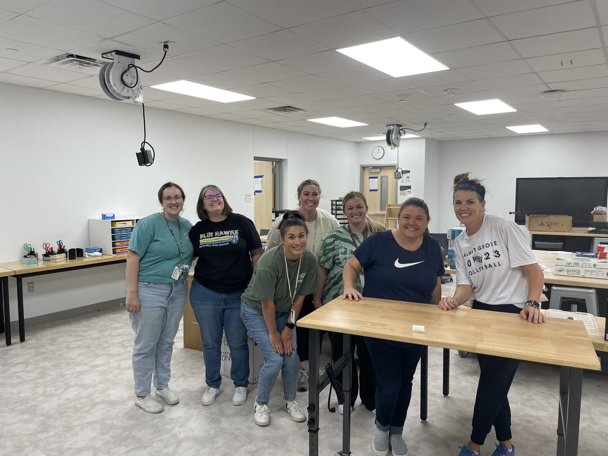 WGHS_LAIR's tweet photo. We are so thankful for our friends at @RHHSLibrary and @PHS_TheNest who have spent their day helping us unbox and organize the Innovation Lab! #PISDLibraries https://t.co/kDeRWP1zcm