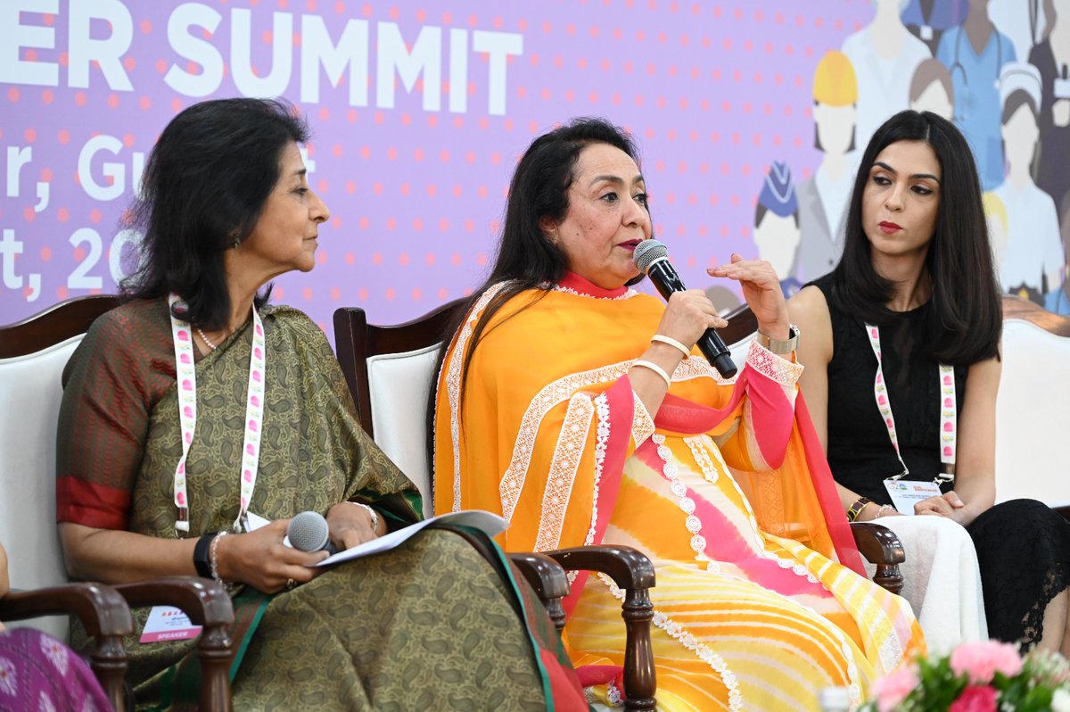 g20empower's tweet image. "We believe that we need to be as inclusive, and it's not just about talking. We have to walk the talk." - Dr Jyotsna Suri, Chairperson and Managing Director, Bharat Hotels Limited &amp;amp; Past President, @ficci_india at #G20EMPOWER Summit at #Gandhinagar

#womenleddevelopment