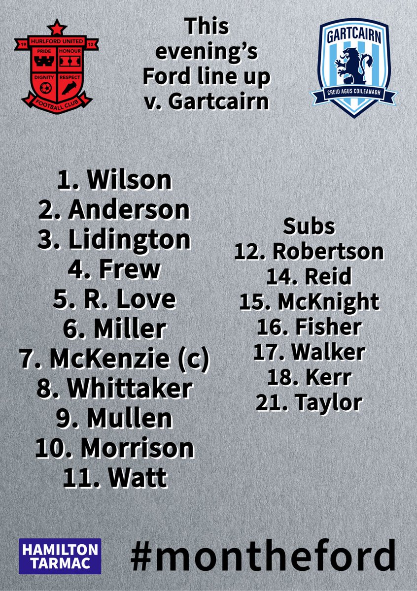 HurlfordUtd's tweet photo. Tonight’s Ford line up #montheford #woslive https://t.co/AmuHh3C7Aq