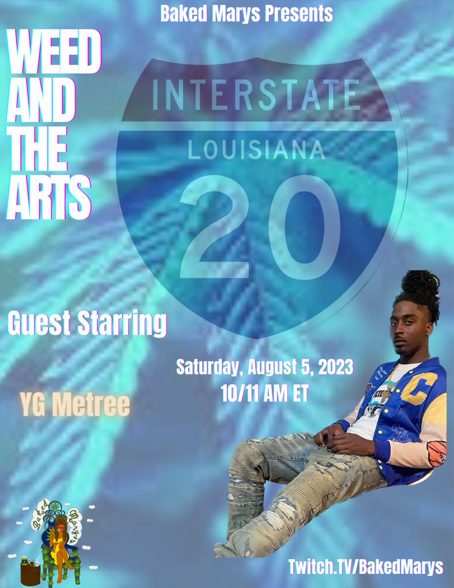 Join ya distaff’d this Saturday with guest star YG Metree for Weed & The Arts 🎭🔥
Weed & Music 🎶