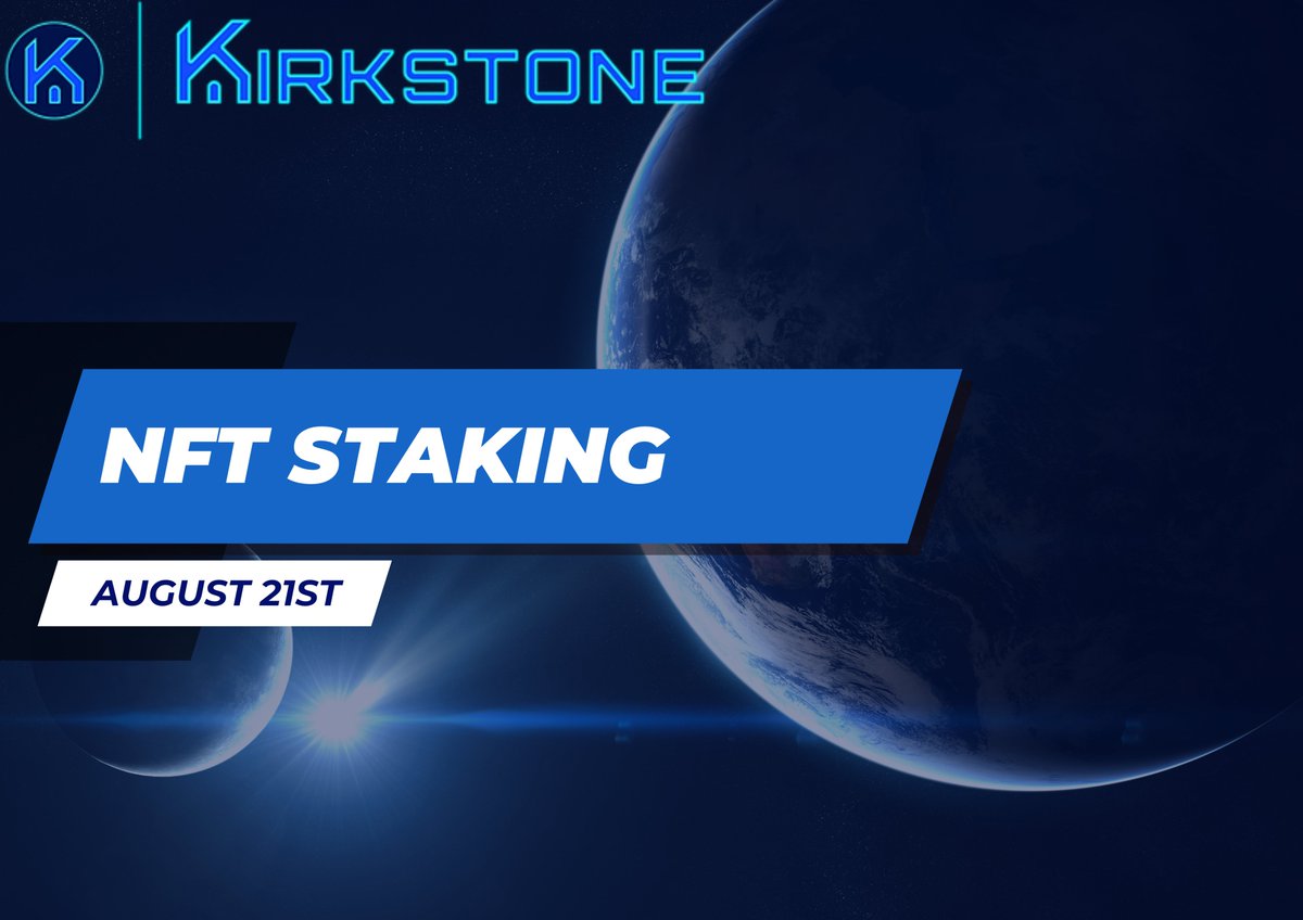 First chance to stake your Kirkstone Founder NFTs for $KIRK is coming! August 21st - pencil it in!

Mint here: mint.mintcity.app/mint/kirkstone

#NFTCommunity #CardanoNFTs #CardanoNFT #Announcement #CardanoADA
