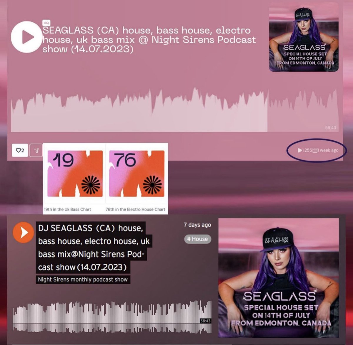 djseaglass's tweet photo. I recently had a DJ mix showcased on Night Sirens podcast. Head to the link to hear the full set. 

https://t.co/oTNfwHXoc4

#music #podcast #basshouse #women #djs https://t.co/46h3frBhMC