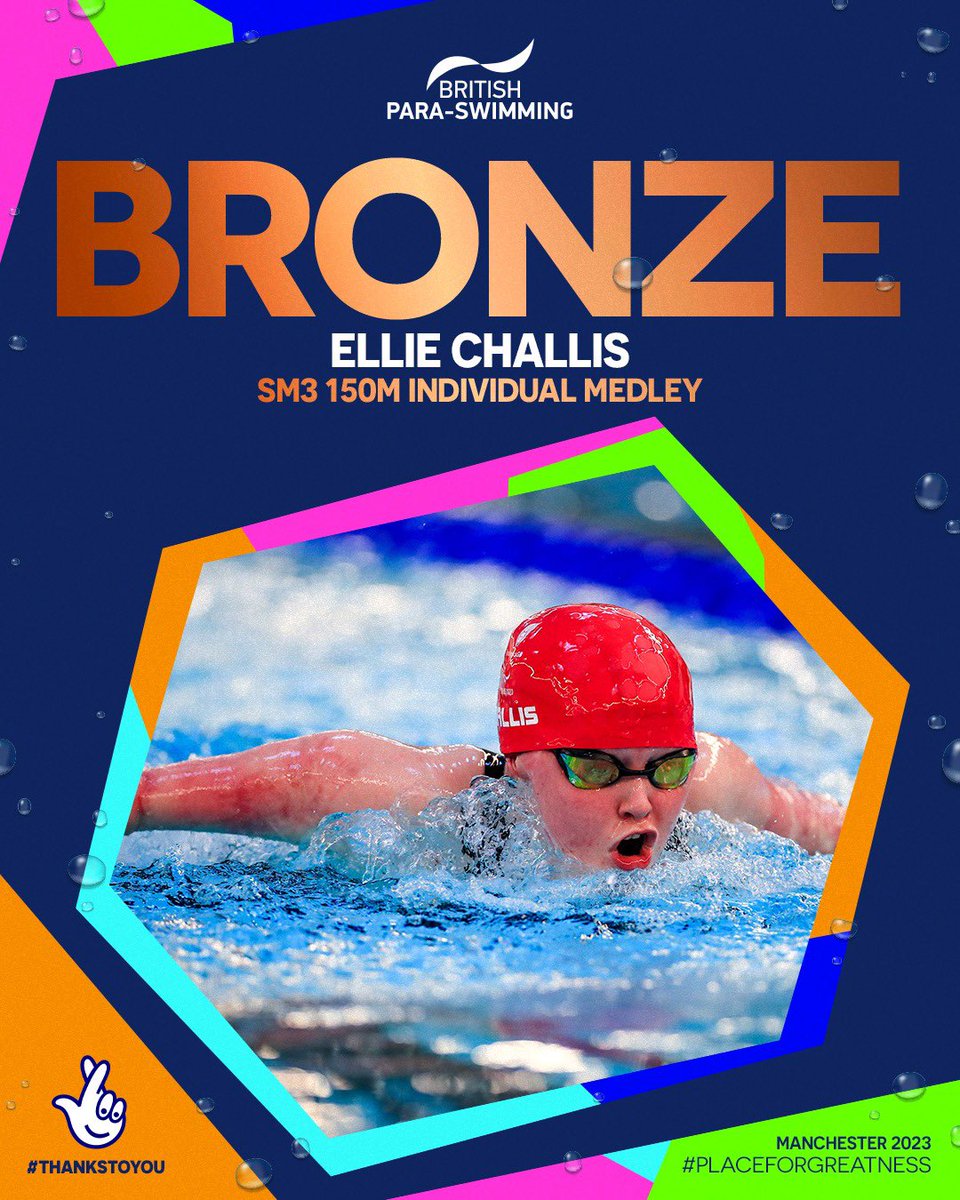 Aquatics_GB's tweet photo. Bronze in a British Record time🚨

Ellie Challis produces strong swims across all 3 strokes in the SM3 Women's 150m IM to claim her second medal of the week🙌🌎 https://t.co/h7TboqdivQ