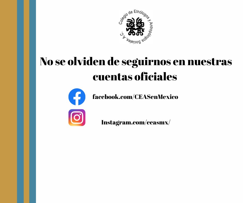 CEAScdmx's tweet image. No se olviden de seguirnos en nuestras cuentas oficiales
- facebook.com/CEASenMexico
-instagram.com/ceasmx/