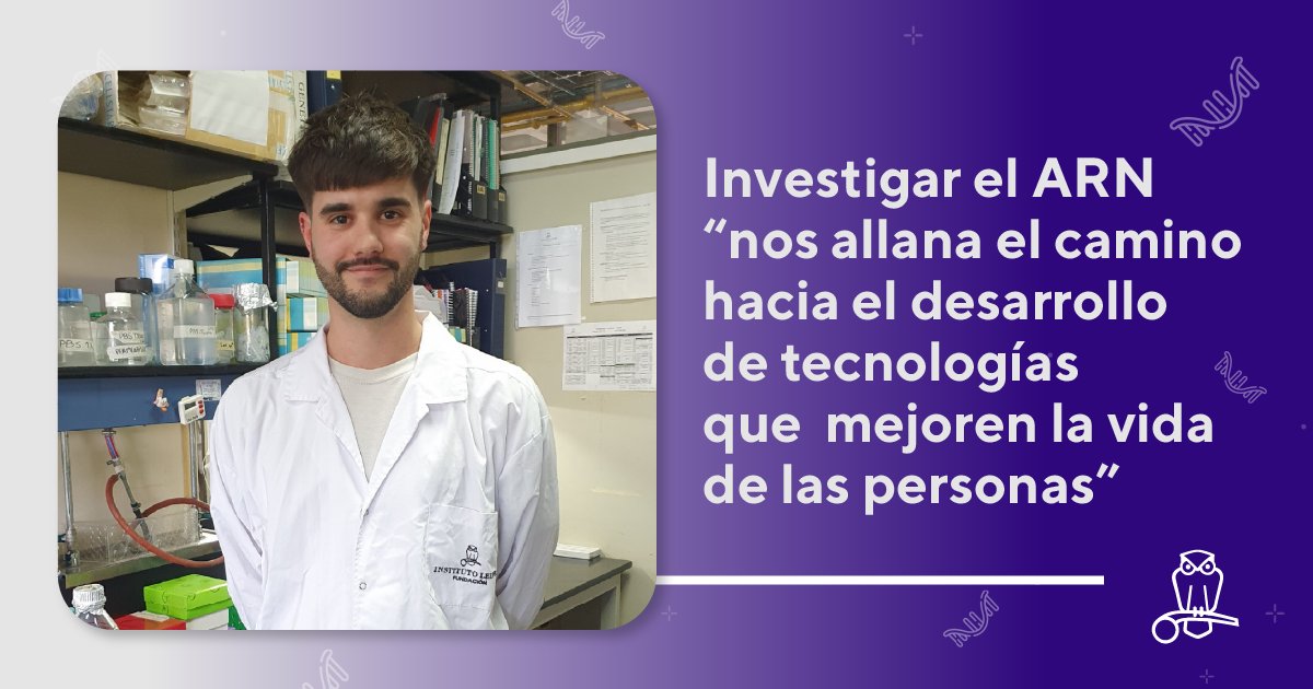fundacionleloir's tweet photo. 👨‍🔬Tomás Peters está realizando su tesis de doctorado en nuestro Laboratorio de Biología Celular del ARN, que dirige Graciela Boccaccio (@BoccaccioLab), y nos contó algunas curiosidades del ARN, “el hermano del ADN con menor fama”. 🧵+ https://t.co/dTZzoPX3bb