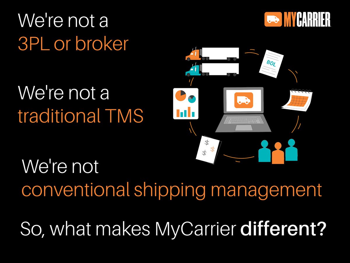 "How are you different from #3PLs and #brokers?" 
"What sets you apart from other #transportationmanagementsystems?" 
We get asked these questions on a regular basis. So, we put together a page with all the answers. Get the facts here! #freight #shipping
go.mycarrier.io/who-we-are