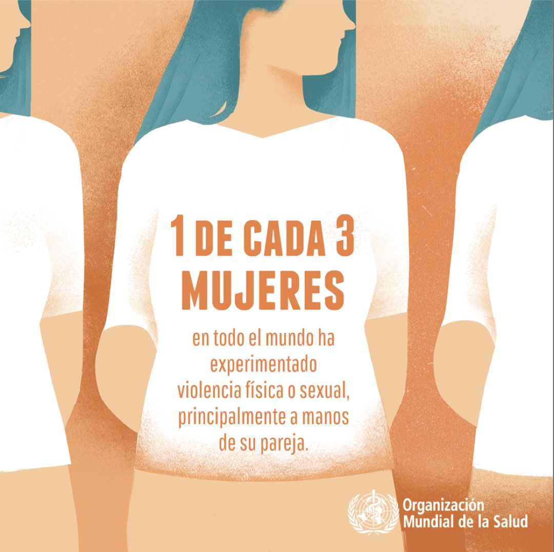 1 de cada 3 mujeres y niñas ha sufrido violencia física o sexual en algún momento de su vida, en la mayoría de los casos a manos de su pareja.

Según la @who el abuso empieza, por lo general, antes de los 25 años. who.int/es/news/item/0…