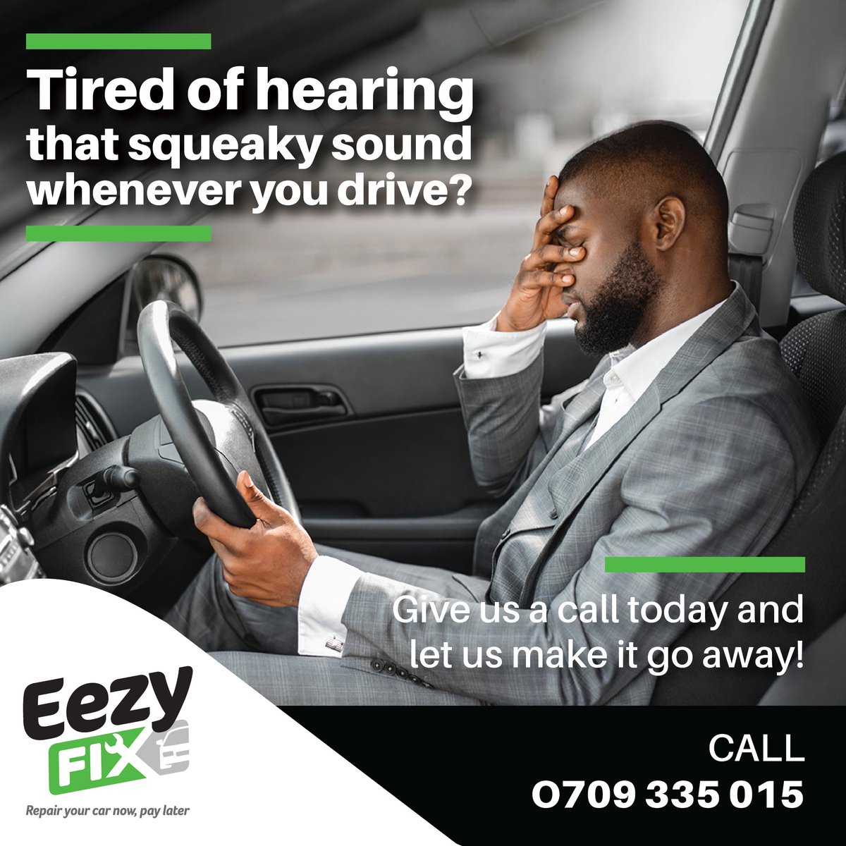 Eezy_Fix's tweet photo. Silence the squeak! Call us today to make the sound fade away with Eezy Fix!!
Contact us today!
O709 335 015
#EezyFix #MakeItEezy #FixNowPayLater https://t.co/8RXbOMY0vX