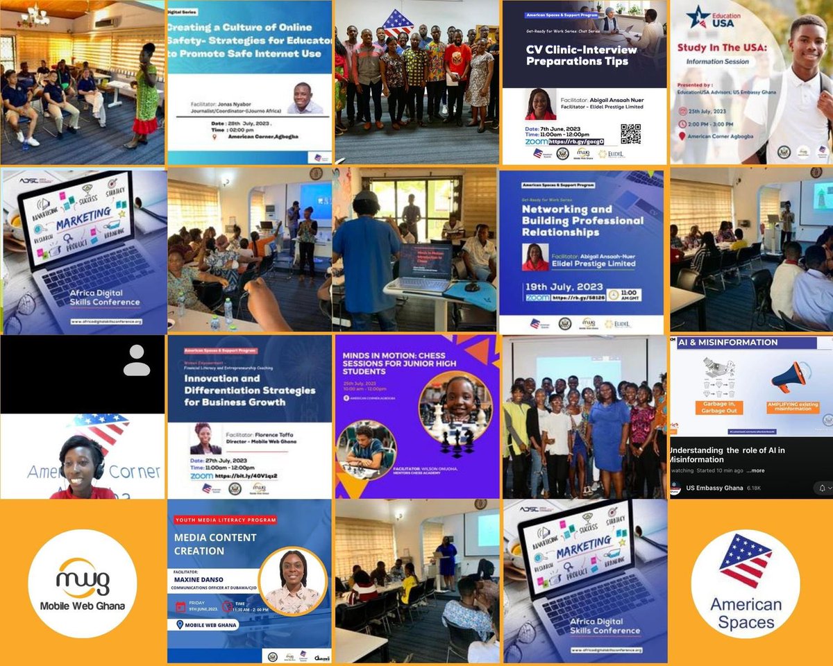 MobileWebGhana's tweet photo. 📆 July Month in Review 🌟
🌟 July has been an exciting month for us as an organization! Here are the highlights from our empowering activities:
#MonthInReview #Empowerment #LearningJourney #DigitalSkills #YouthEmpowerment #SafeInternetUse https://t.co/7b2TYtCHfH
