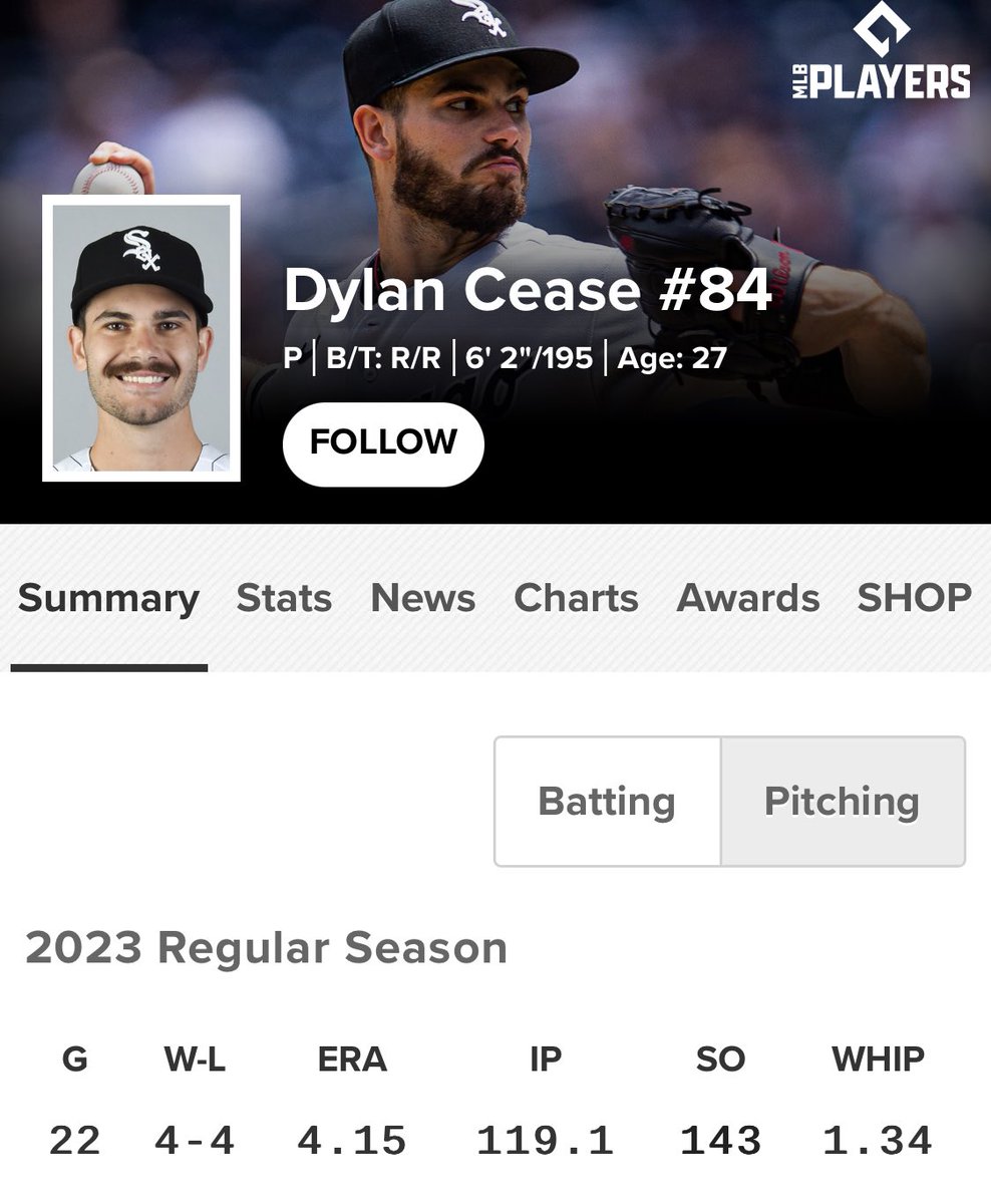 MLBDeadlineNews's tweet photo. The #WhiteSox are taking “more serious” offers on SP Dylan Cease, per @Joelsherman1 

It will take a HAUL to get Cease, but it seems like the odds of him being moved are increasing. https://t.co/AlNpuHkErv