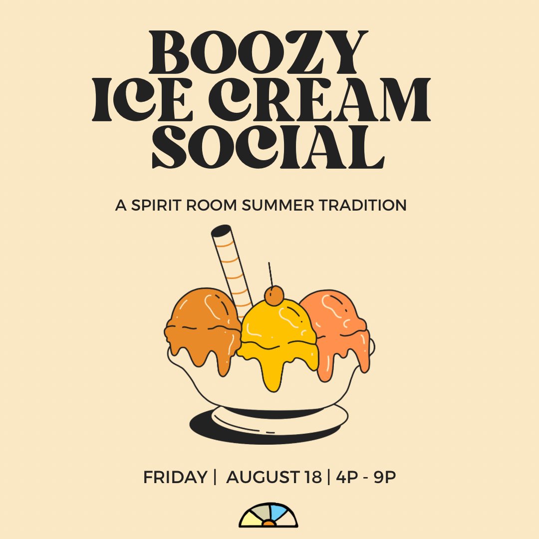 Mark those calendars - Our annual •Boozy Ice Cream Social• is back on August 18th 🍦 #spiritroomwi