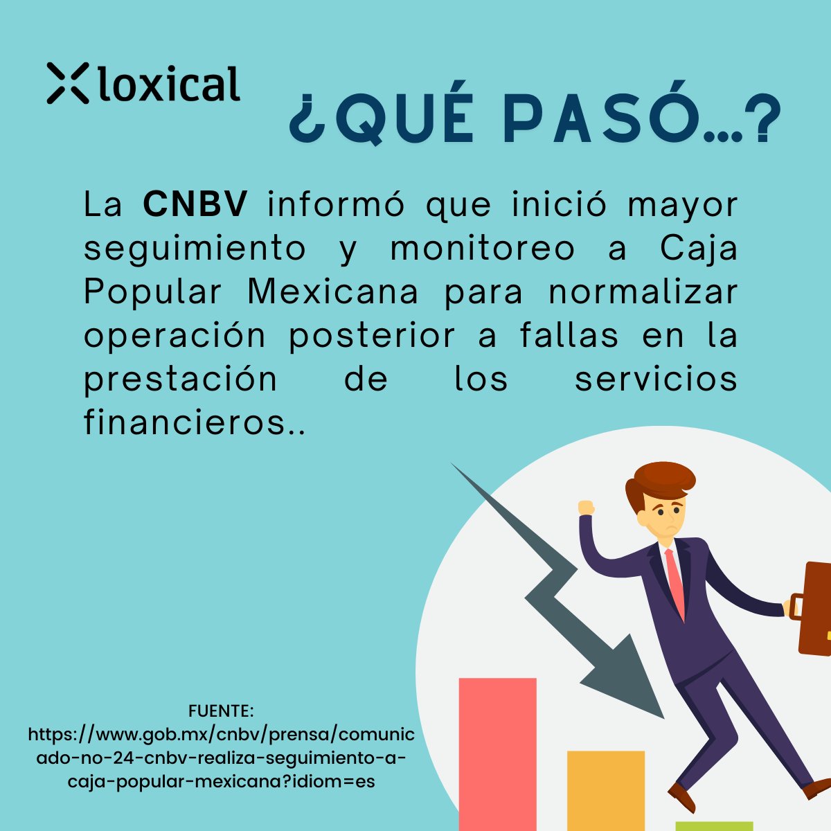 loxical's tweet photo. #ComunicadoCNBV La #CNBV continúa con su compromiso de #supervisión y revisión a las entidades #financieras para garantizar un buen funcionamiento.
Link de consulta: https://t.co/T7Cf5xFAHw https://t.co/xyJEgzWbch