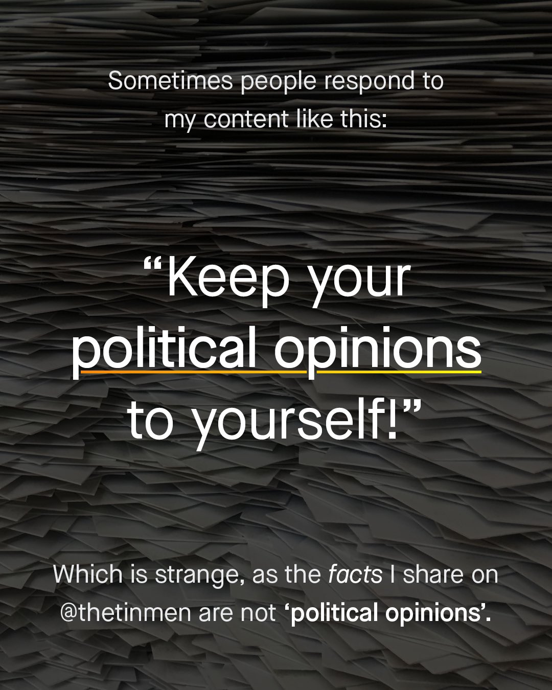 No Sharing Political Opinion