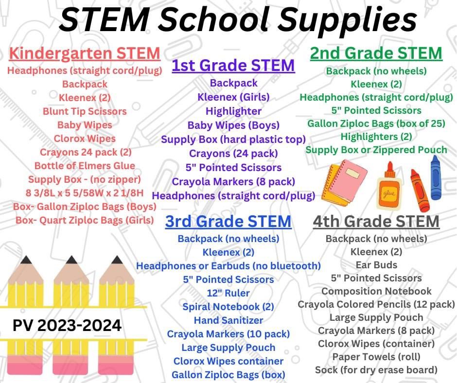 Our supply lists for the 2023-24 school year!! 💙⭐️