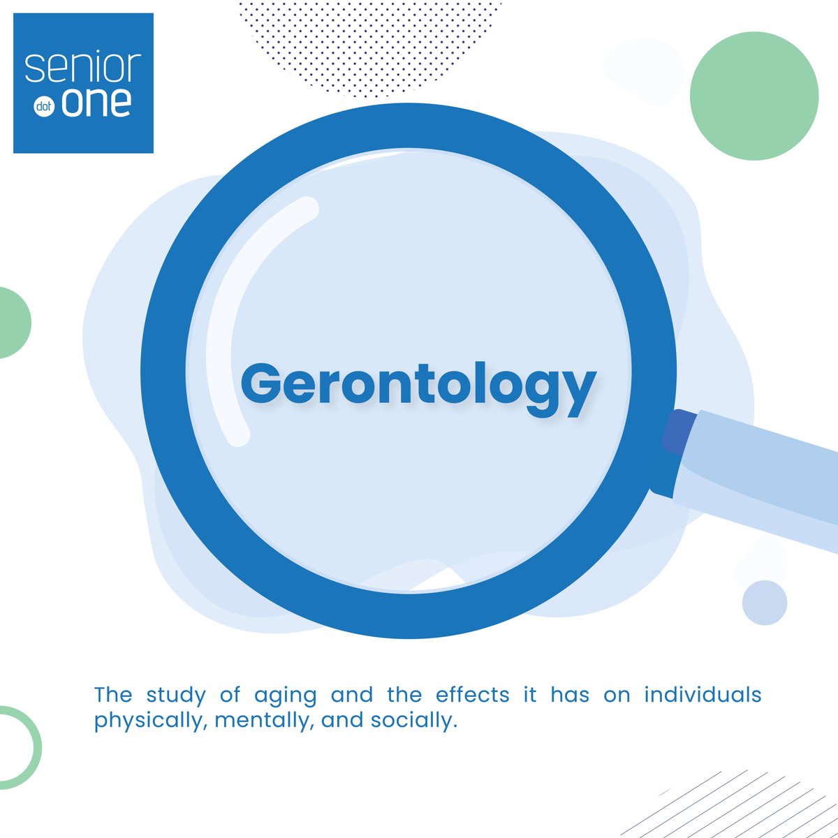 Gerontology is the study of aging and the effects it has on individuals physically mentally, and socially.

The more familiar you are with your care options, the more confident you'll be on your aging journey! 💙 #SeniorCare #Caregiving
