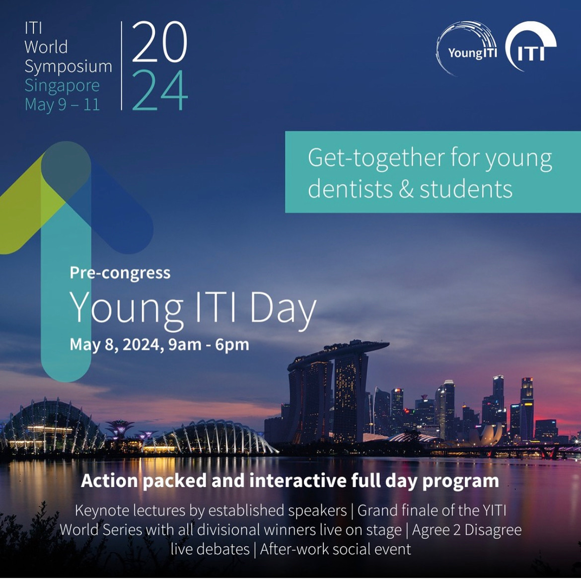 Mark your calendars and ensure to save the date for an exciting event… 👀 @youngitiglobal - the inaugural Young ITI Day, set to take place at the prestigious ITI World Symposium 2024 in Singapore on May 8th, 2024

#YITI #YoungITI #ITI #SymposiumDay #LiveEvent #Speakers