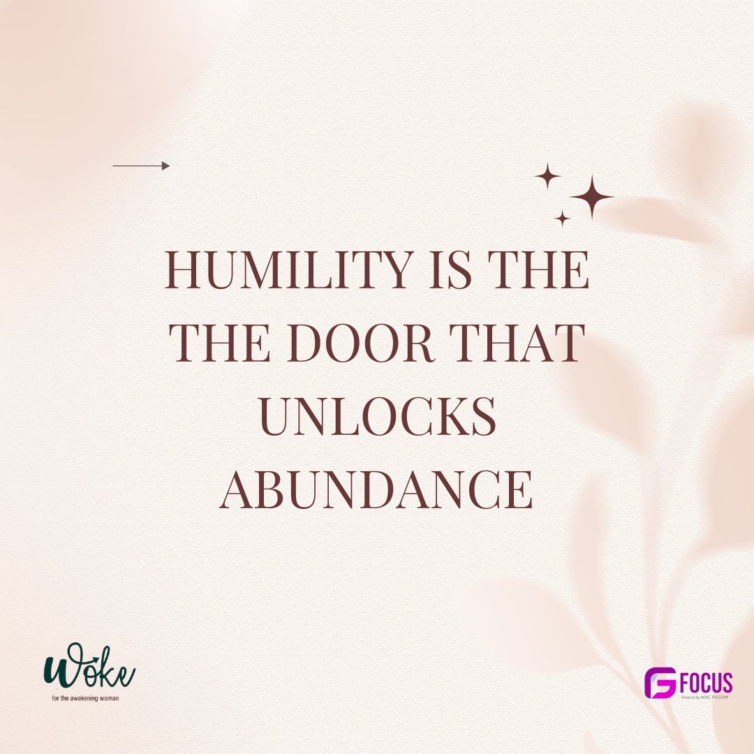 2022Woke's tweet photo. Humility is the key that unlocks the door to healing, meaningful connections, personal development, and abundance. 
As we welcome this new month with open hearts and minds, we embrace the humility to learn and take up new challenges on our journey towards growth and success.#woke https://t.co/zMk82q9tcx