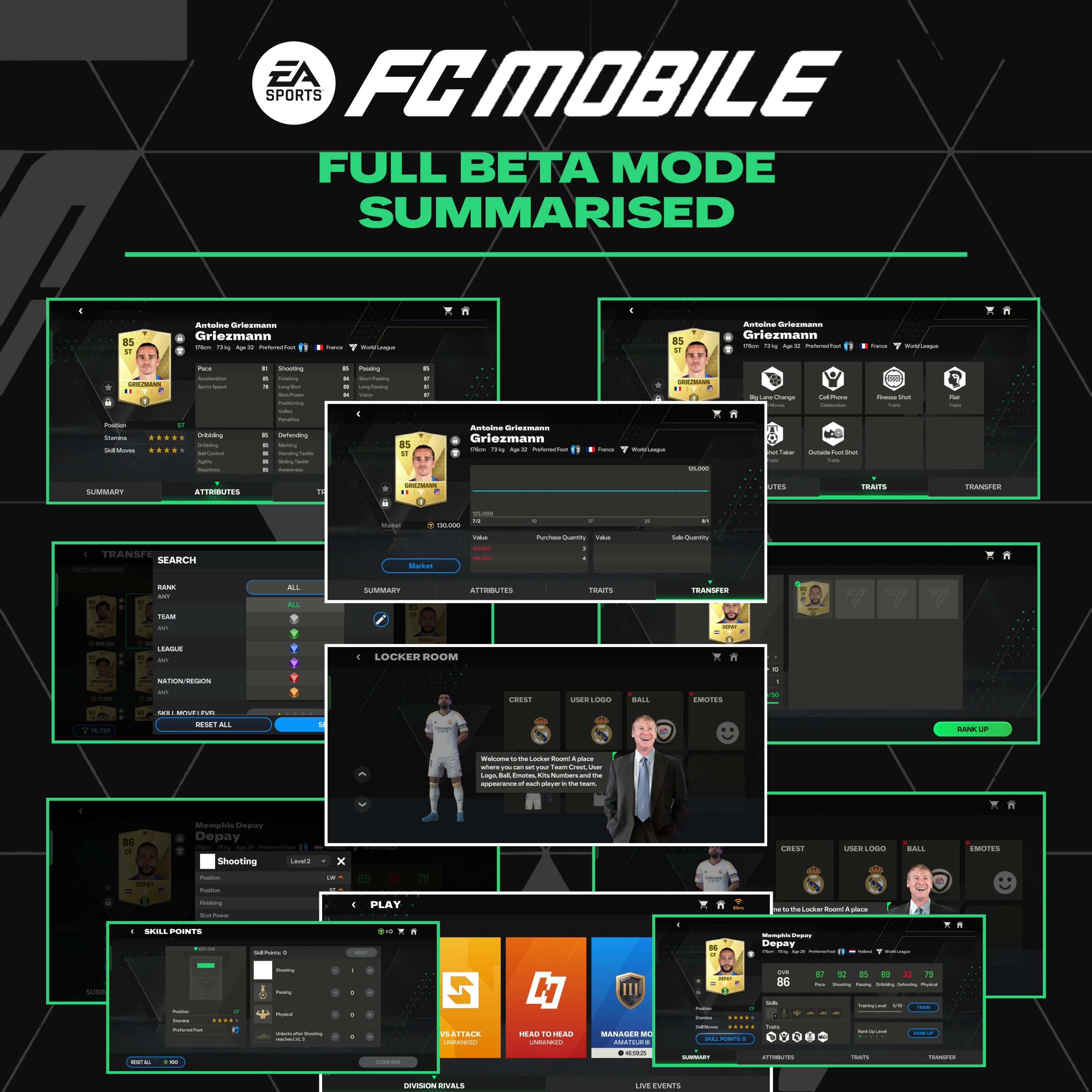 EA FC Mobile Locker Room: How to customize your team & players - Charlie  INTEL