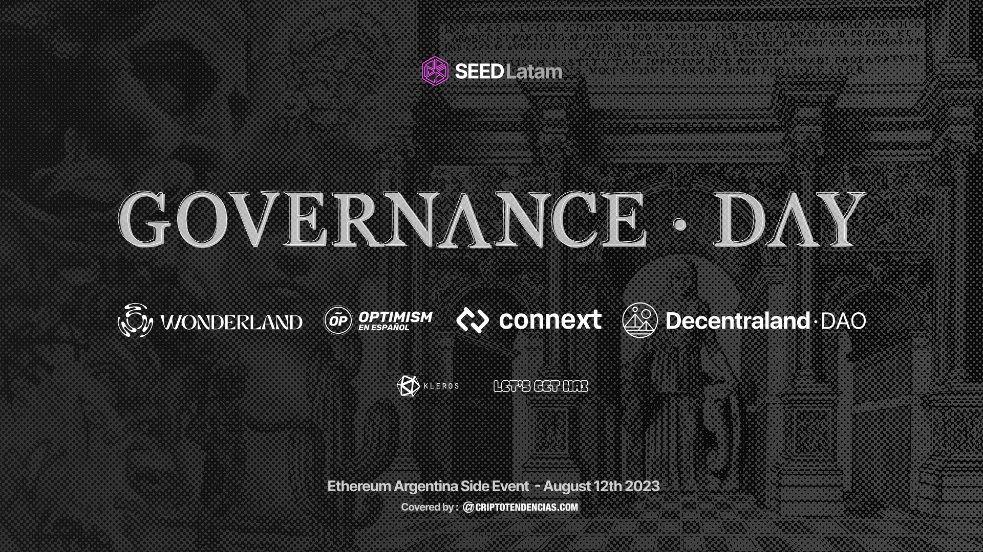 ¡Es ahora! Lanzamos las entradas del #GovernanceDay 🎟️🎉

¿Por qué tanto fomo?

- Es el 1er evento de gobernanza en Latam
- Se vive la previa a <a href="/EtherArgentina/">Ethereum Argentina 🦇🔊</a>
- Speakers, delegados y proyectos de alto nivel 🌎
y más! 

¡Vení a aprender, debatir, conectar y pasarla bien!
